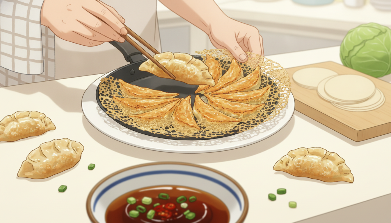 羽根つき餃子と盛り付けの応用テクニック